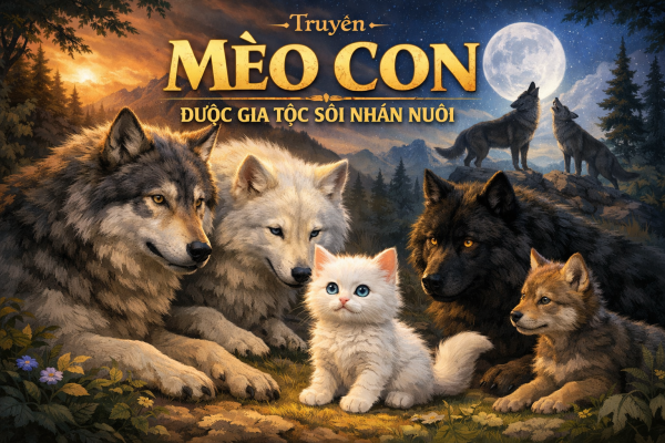 Truyện Mèo Con Được Gia Tộc Sói Nhận Nuôi